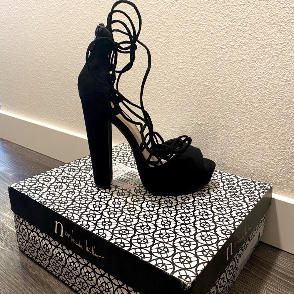 New platform block heel sandals